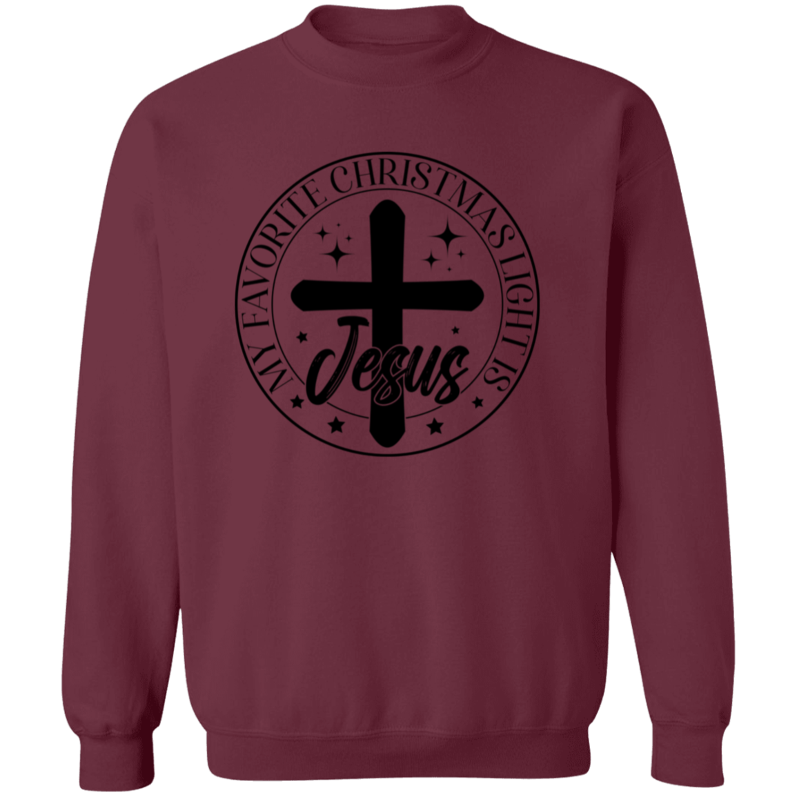 MY FAVORITE CHRISTMAS LIGHT IS JESUS SWEATSHIRT, Christian Christmas sweater, Jesus sweatshirt