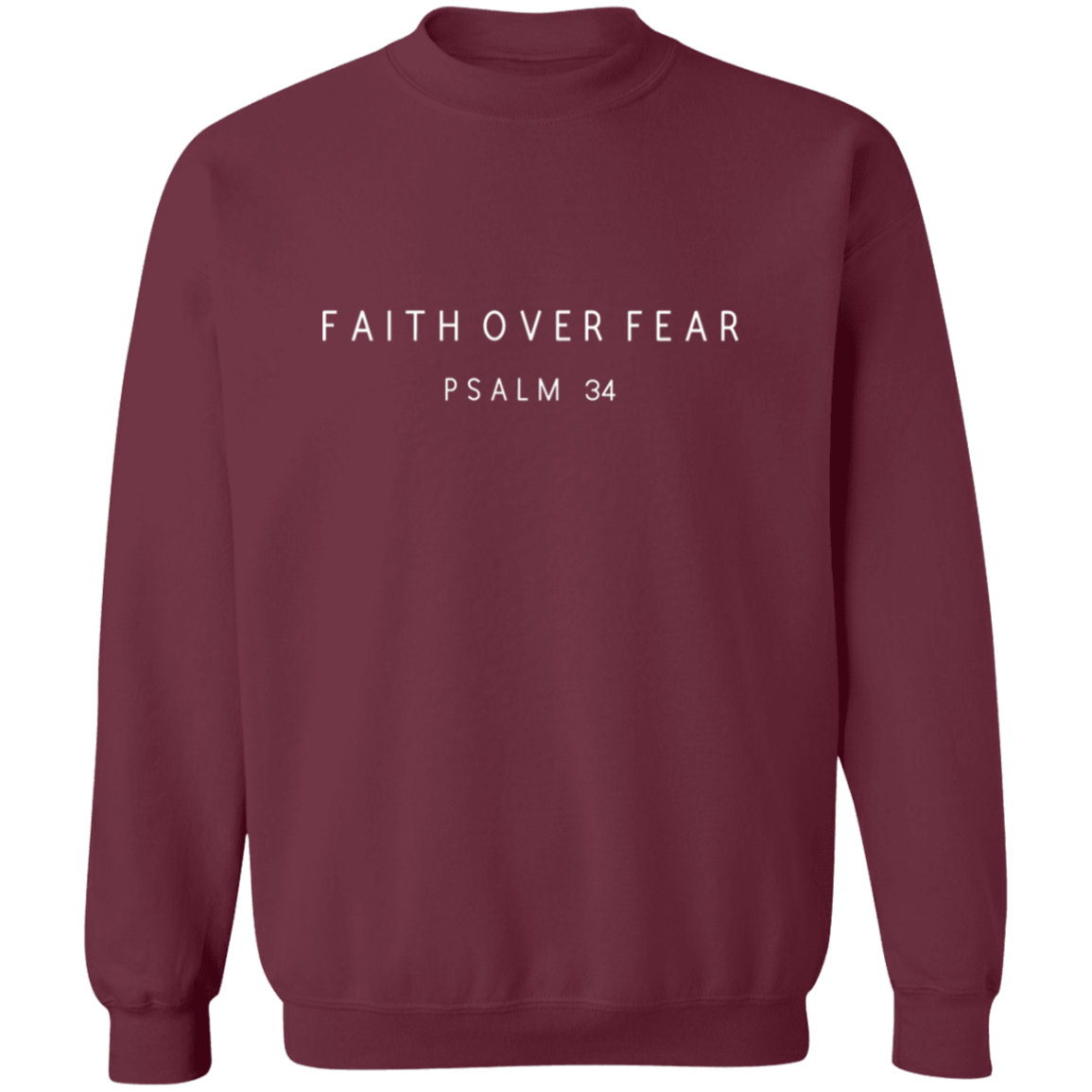 FAITH OVER FEAR Sweatshirt, Christian Sweatshirt, Scripture Sweatshirt, faith sweater