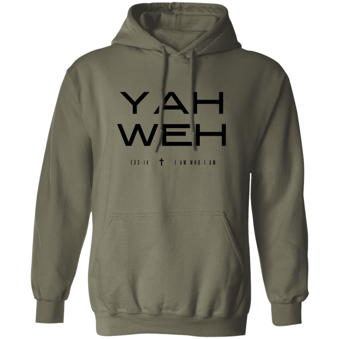 YAHWEH | BLACK TEXT | Pullover Hoodie