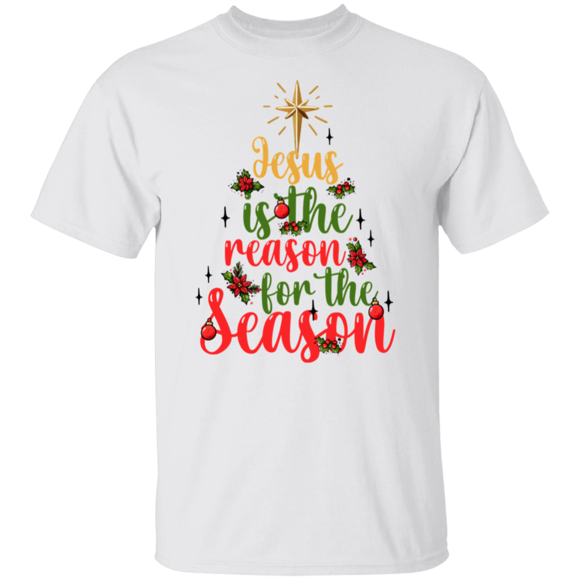 Jesus Is The Reason For The Season tree Christmas  T-Shirt