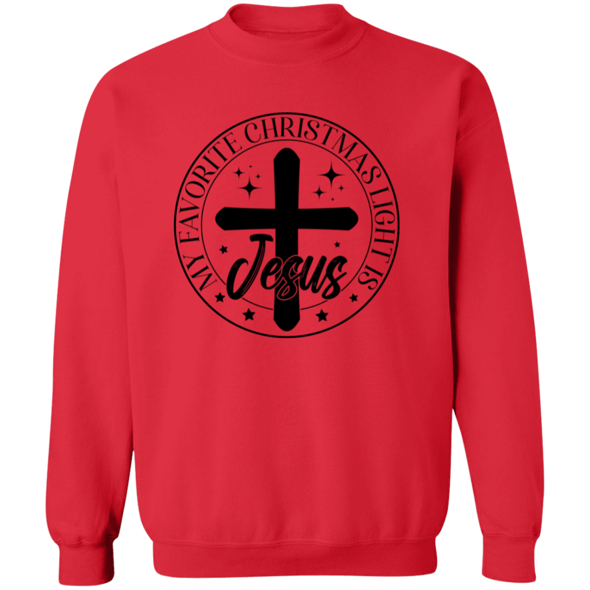 MY FAVORITE CHRISTMAS LIGHT IS JESUS SWEATSHIRT, Christian Christmas sweater, Jesus sweatshirt