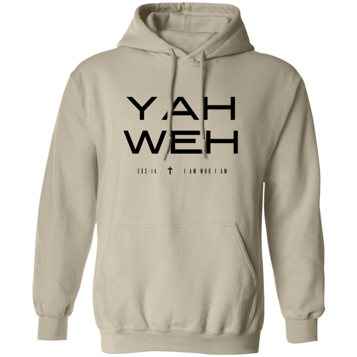 YAHWEH | BLACK TEXT | Pullover Hoodie