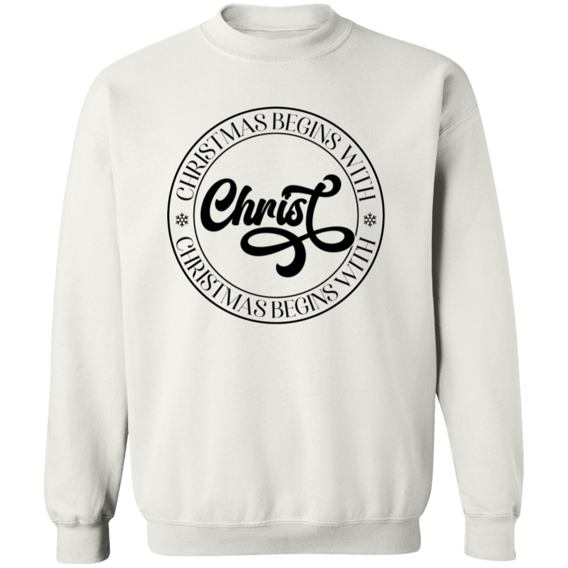 CHRISTMAS BEGINS WITH CHRIST SWEATSHIRT, Christian Christmas sweater, Jesus sweatshirt
