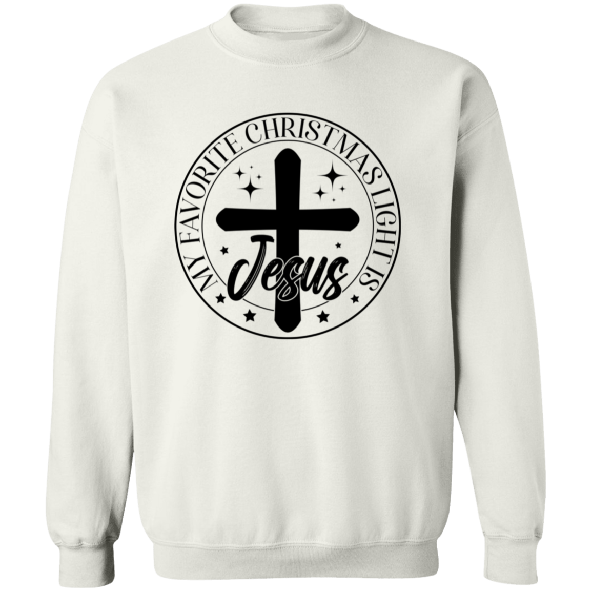 MY FAVORITE CHRISTMAS LIGHT IS JESUS SWEATSHIRT, Christian Christmas sweater, Jesus sweatshirt