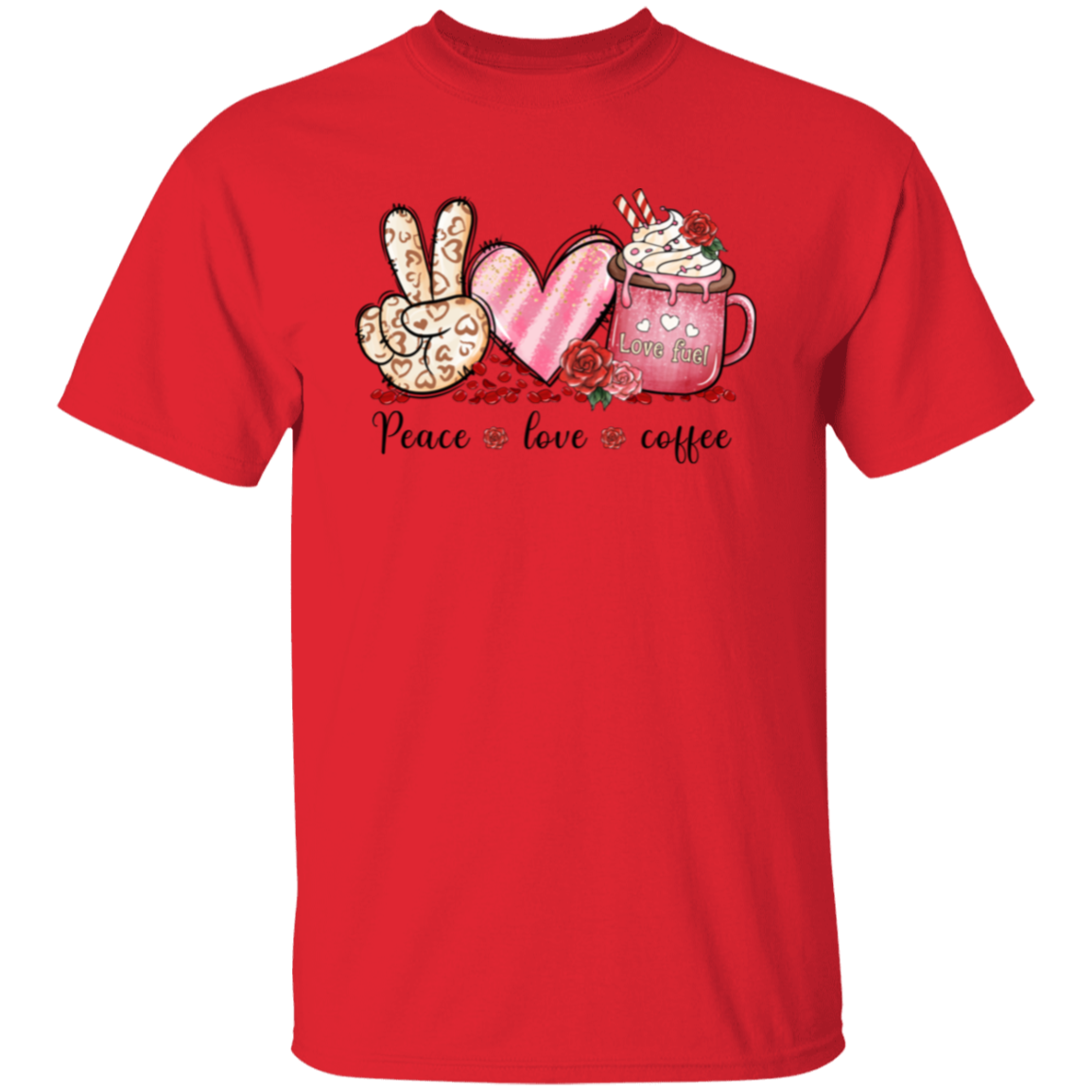 Peace Love Coffee | Valentine | T-Shirt