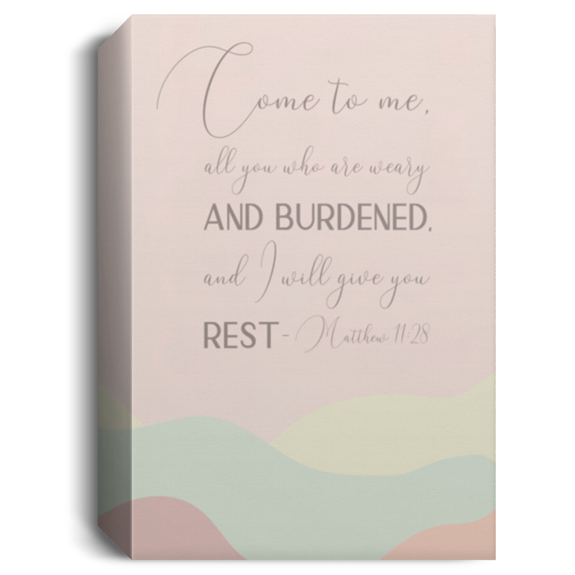 Matthew 11:28 | Deluxe Portrait Canvas