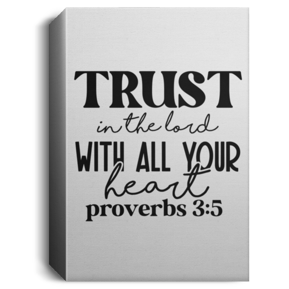TRUST IN THE LORD PORTRAIT CANVAS, Christian wall art