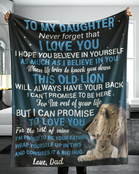 To my Daughter Never Forget | Love Dad | Arctic Fleece Blanket