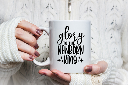 GLORY TO THE NEWBORN KING 15oz Mug, Christmas mug