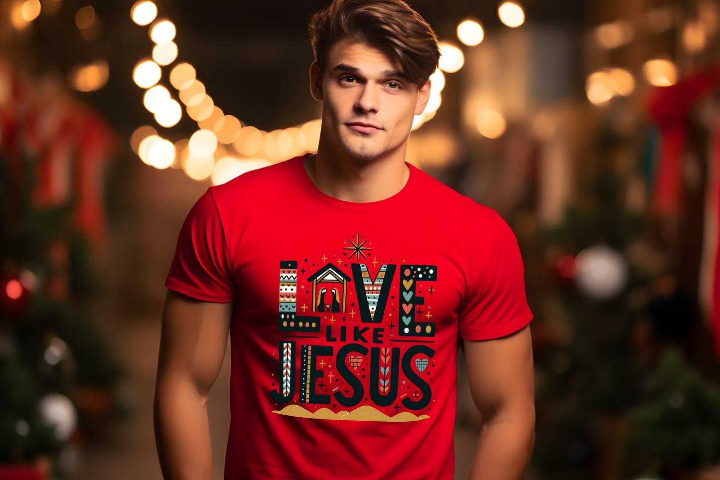 Love Like Jesus Christmas T-Shirt