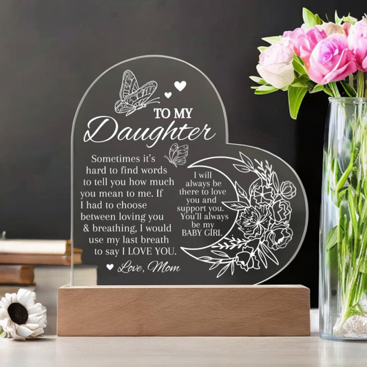 To My Daughter from Mom | Heart Plaque