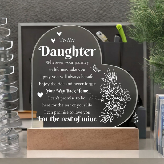 To My Daughter | Heart Plaque