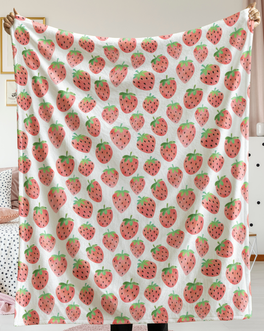 Sweet Strawberries | Premium Blanket
