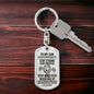 To My Son | From Mom | Stay Strong Stay Positive | Custom Engraving | Dog Tag Keychain