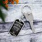 To My Boyfriend | My Missing Piece | Custom Engraving | Dog Tag Keychain