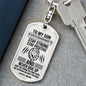 To My Son | From Mom | Stay Strong Stay Positive | Custom Engraving | Dog Tag Keychain