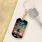 To My Daughter| From Dad | Never Forget Your Way Back Home | Custom Engraving | Dog Tag Keychain