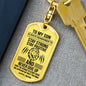 To My Son | From Mom | Stay Strong Stay Positive | Custom Engraving | Dog Tag Keychain