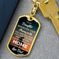 To My Daughter| From Dad | Never Forget Your Way Back Home | Custom Engraving | Dog Tag Keychain