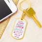 To My Daughter | From Mom | You'll Always Be My Baby Girl | Custom Engraving | Dog Tag Keychain