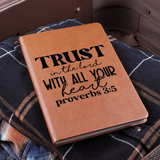 TRUST IN THE LORD LEATHER JOURNAL, Christian journal, faith journal