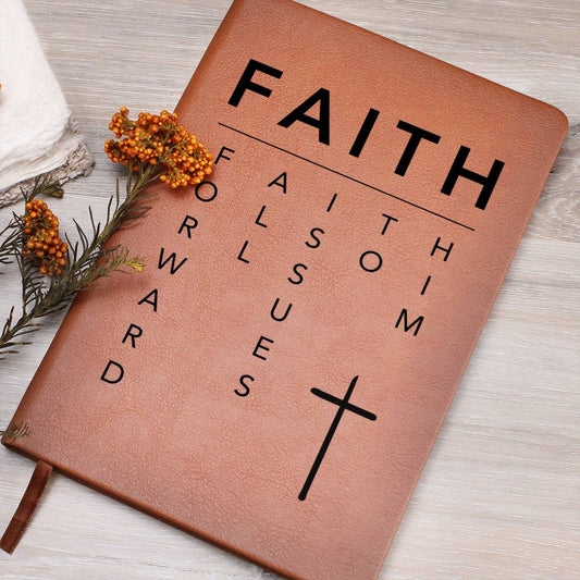 FAITH LEATHER JOURNAL, Christian journal, faith journal