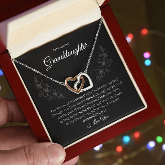 To My Granddaughter | Interlocking Hearts Necklace