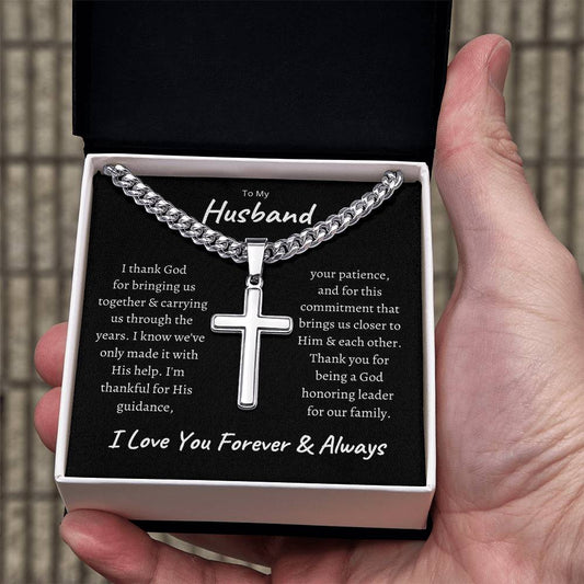 To My Husband | Artisan Cross Necklace