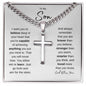 To My Son | Artisan Cross Necklace on Cuban Chain
