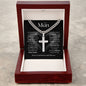 To My Man | With God and my Undoubted Love | Artisan Cross Necklace on Cuban Chain