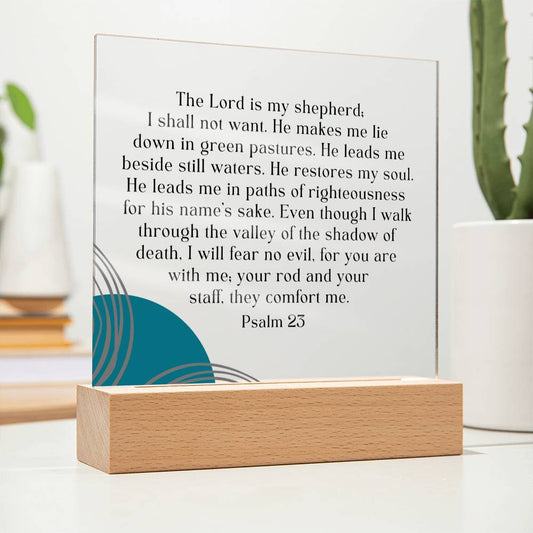 THE LORD IS MY SHEPHERD | PSALM 23 | ACRYLIC PLAQUE