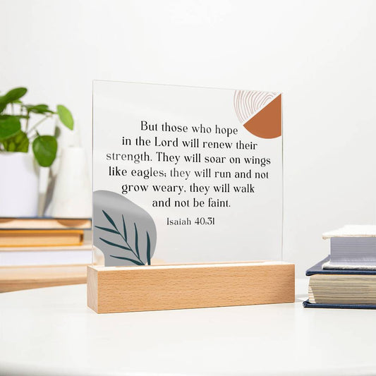 HOPE IN THE LORD | ISAIAH 40:31 | ACRYLIC PLAQUE