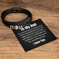 To My Dad | Love You Forever | Leather Braid Bracelet