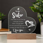 To My Sister | Heart Plaque