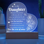 To My Daughter | Heart Plaque