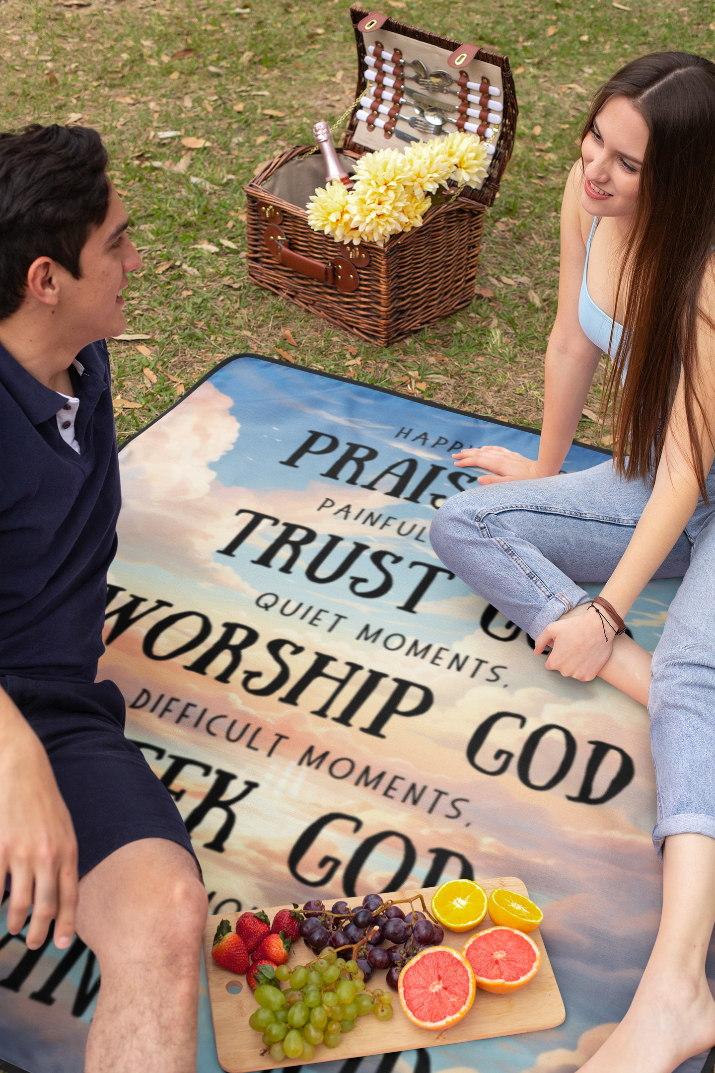 Every Moment Thank God | Premium Blanket