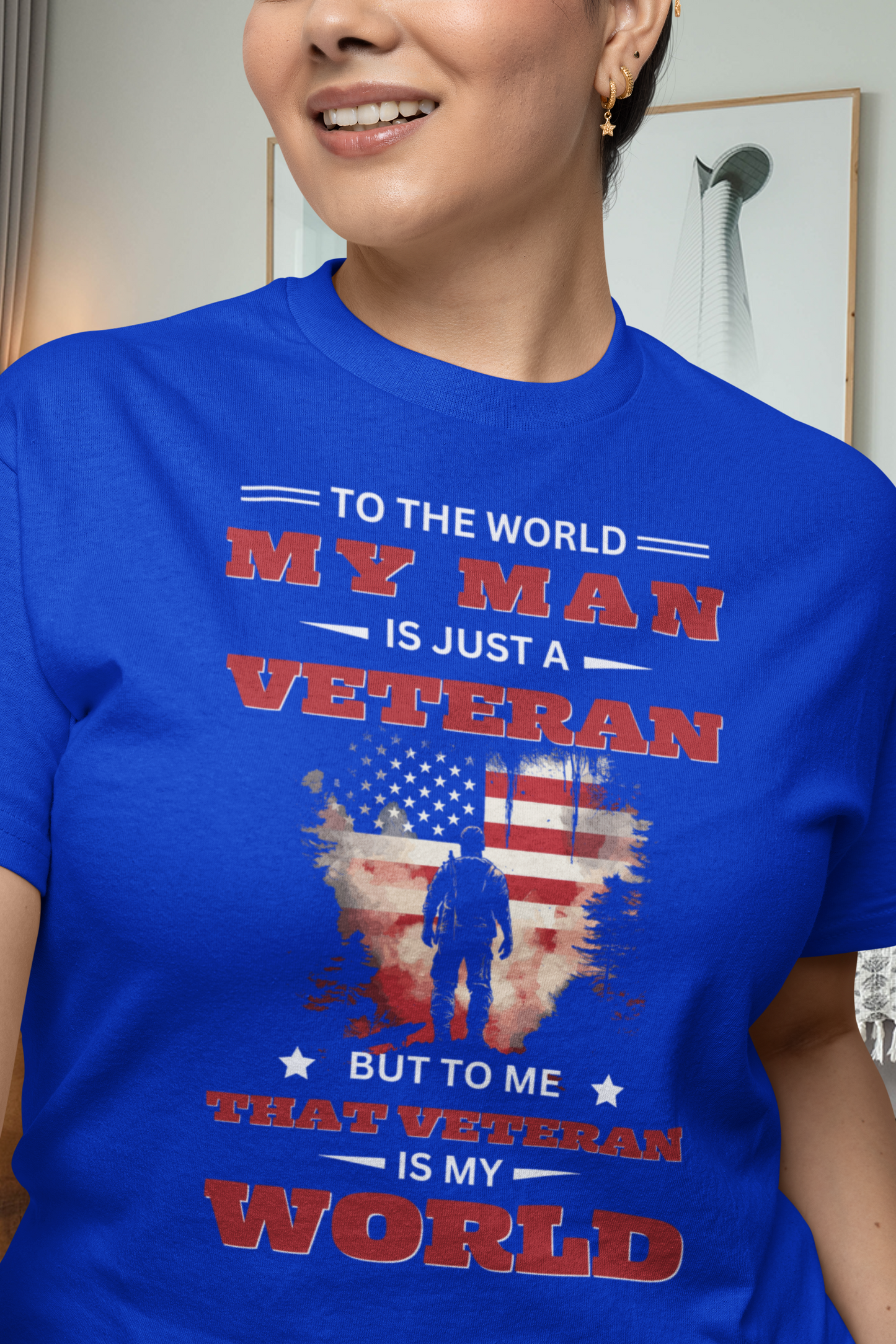 That Veteran Is My World | Gift for U.S Veteran's Wife