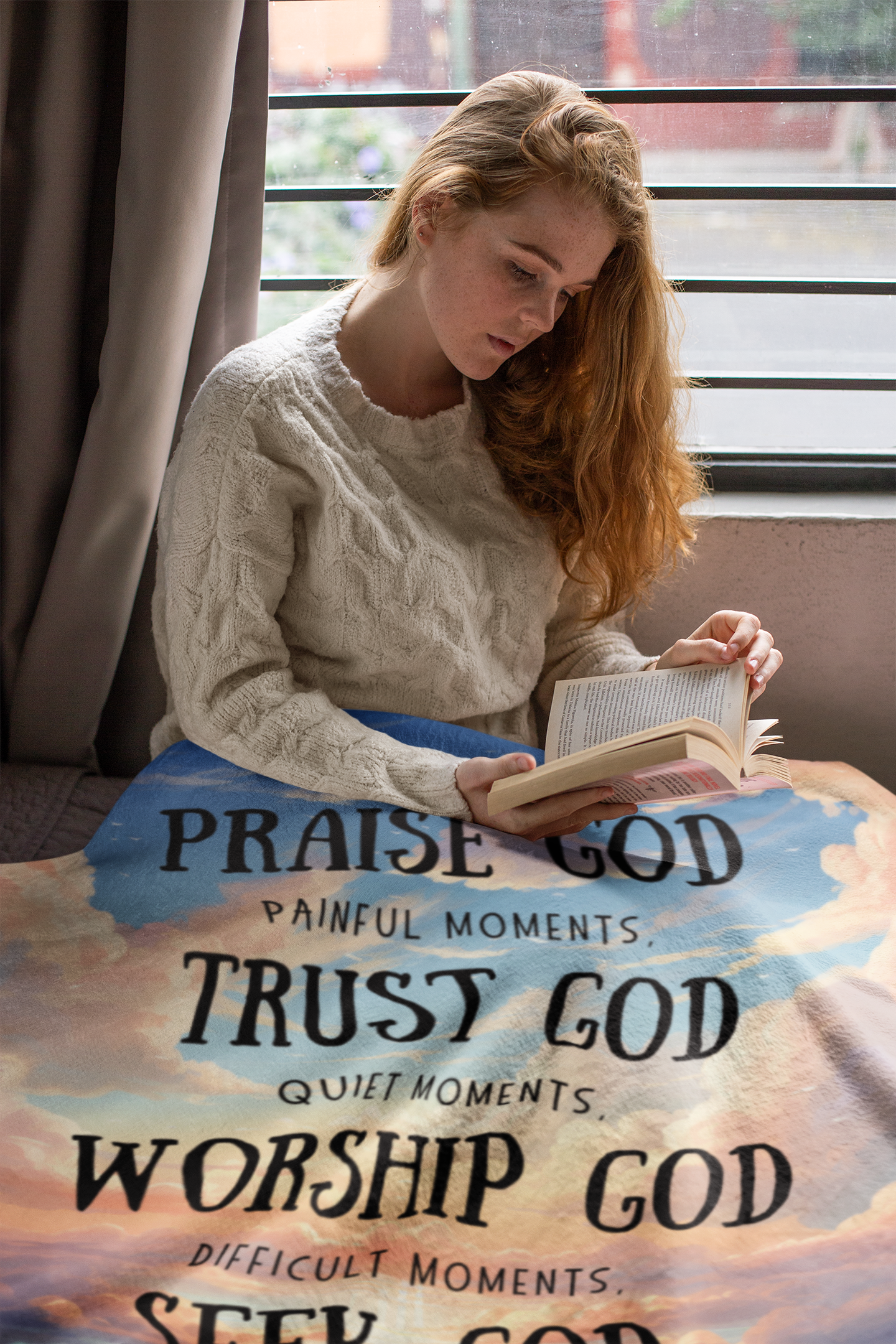 Every Moment Thank God | Premium Blanket