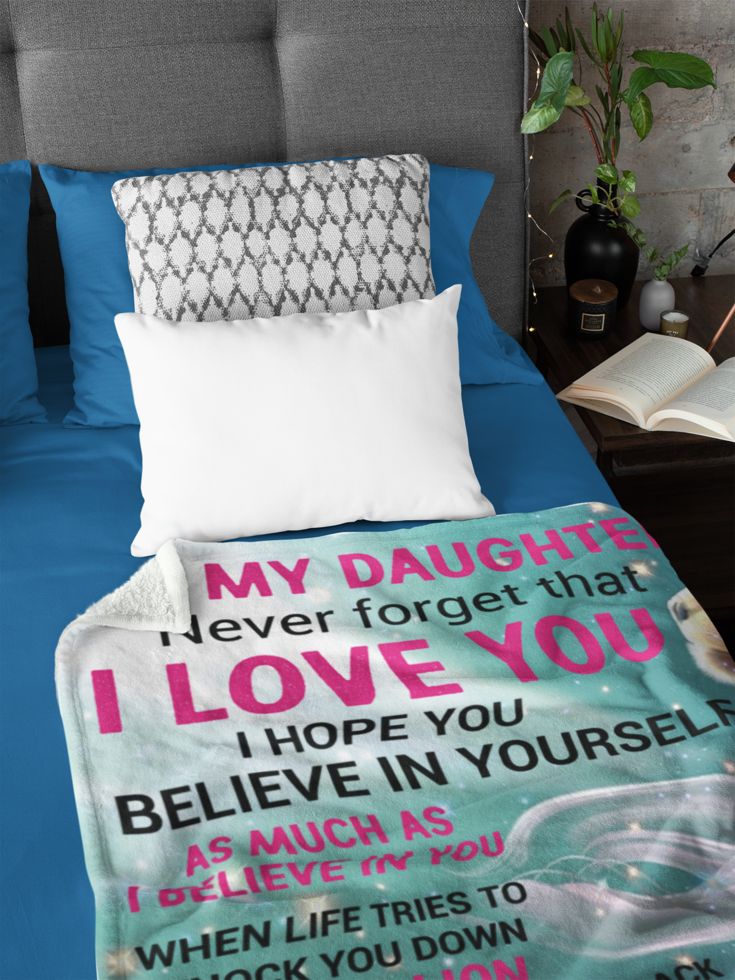To my Daughter Believe in yourself | Love Dad | Arctic Fleece Blanket