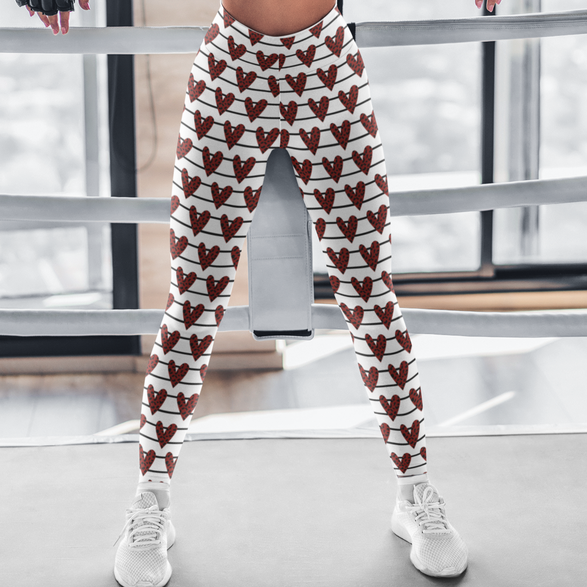 Leopard Hearts And Stripes | Leggings