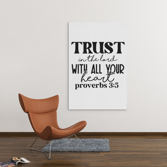 TRUST IN THE LORD PORTRAIT CANVAS, Christian wall art