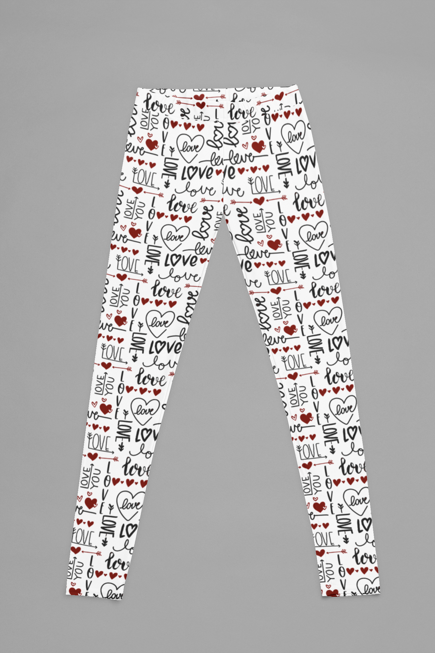 Love and Red Hearts | Leggings