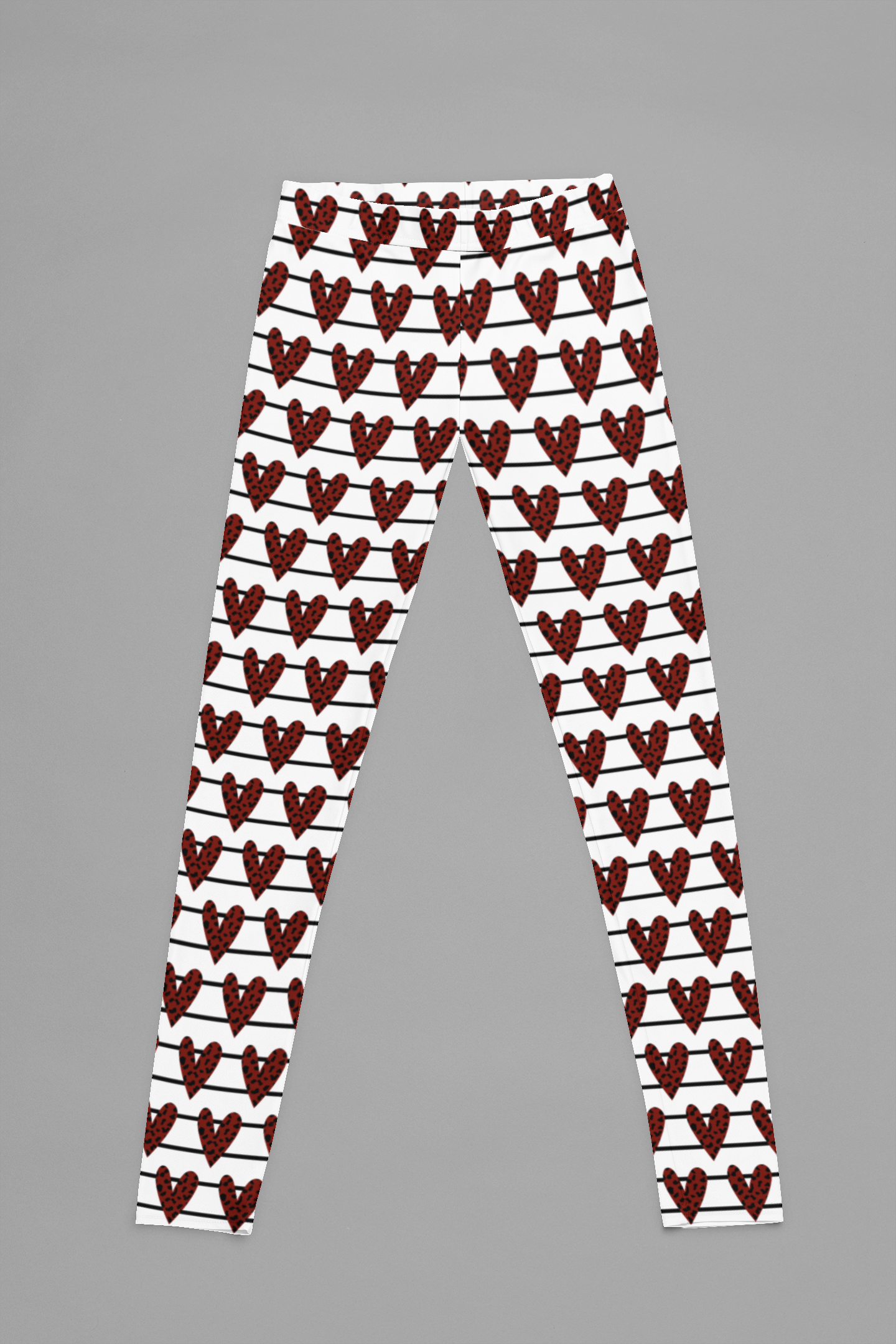 Leopard Hearts And Stripes | Leggings