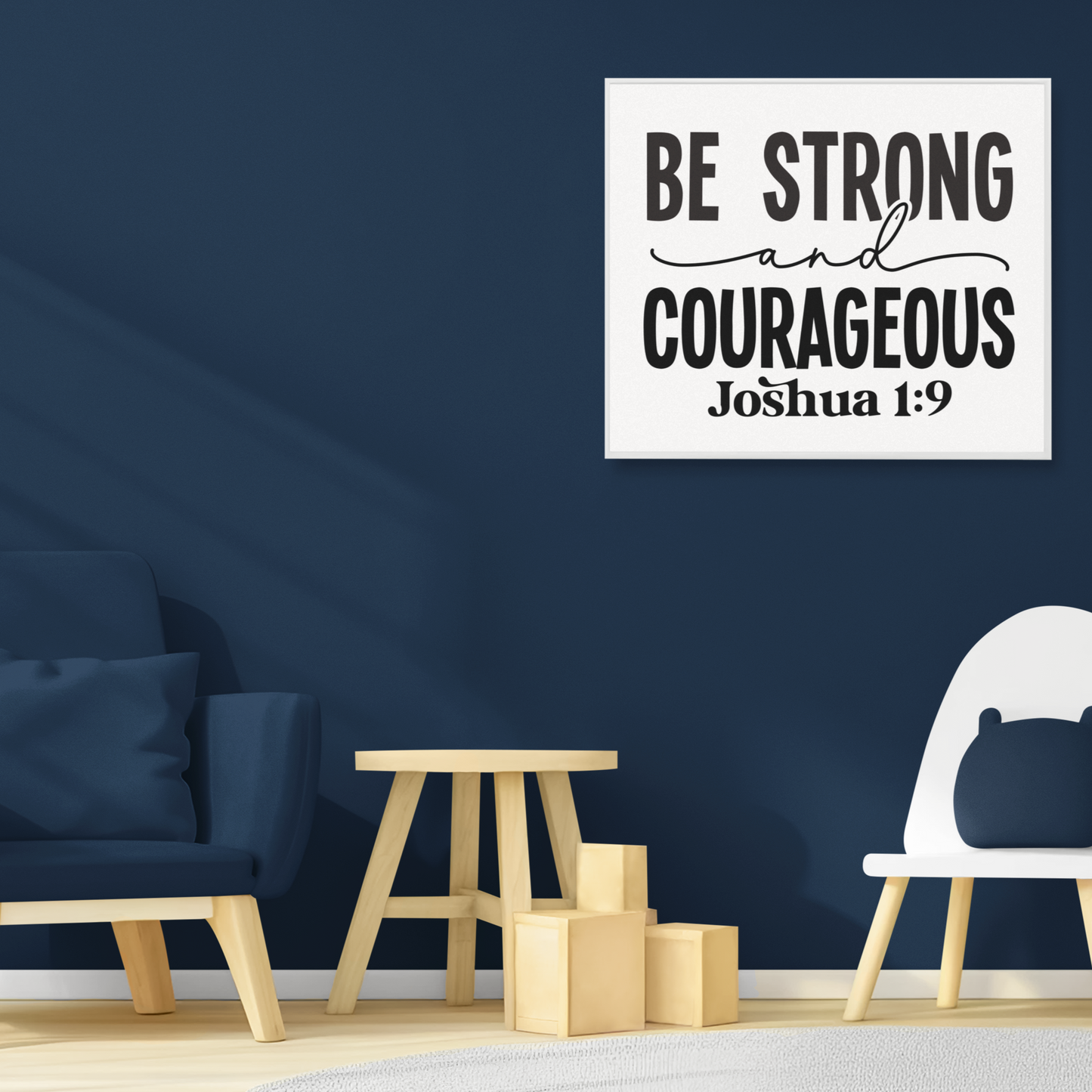 BE STRONG AND COURAGEOUS CANVAS, Christian wall art