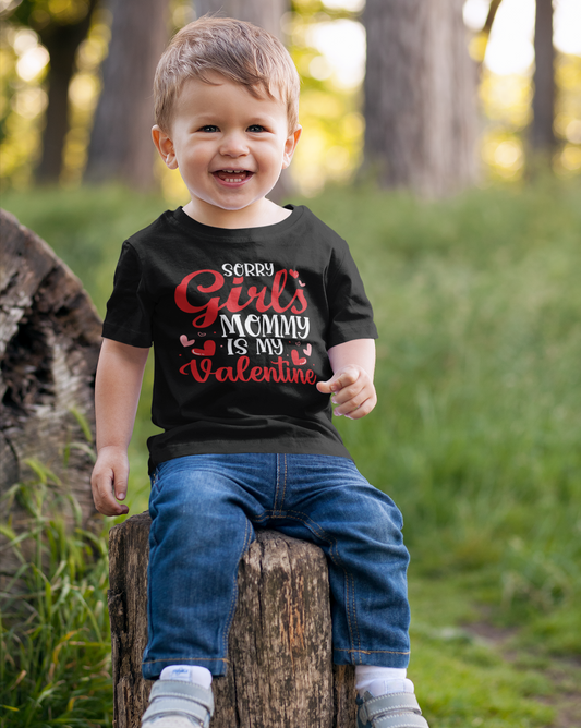 Sorry girls Mommy is my Valentine | Youth Cotton T-Shirt