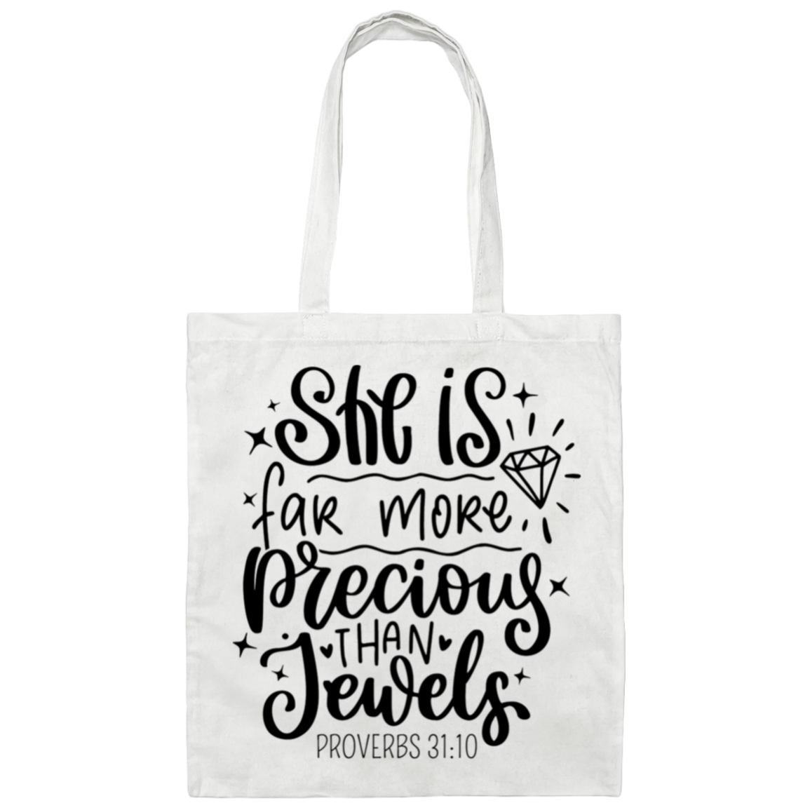 She Is Far More Precious Than Jewels | Tote Bag