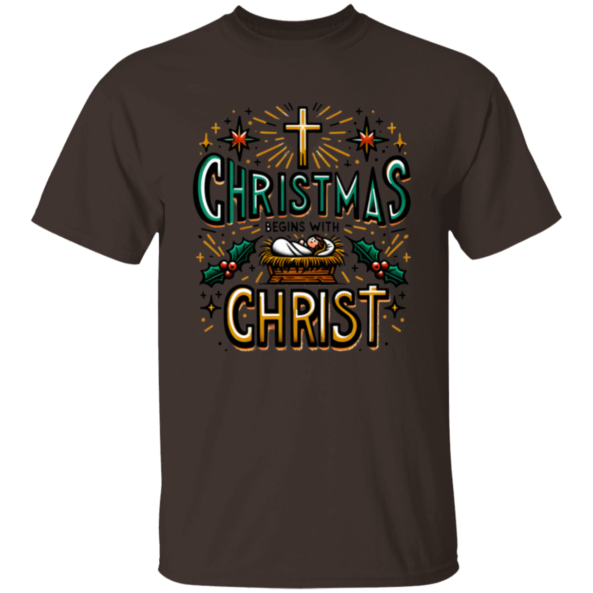 Christmas Begins With Christ Christmas T-Shirt