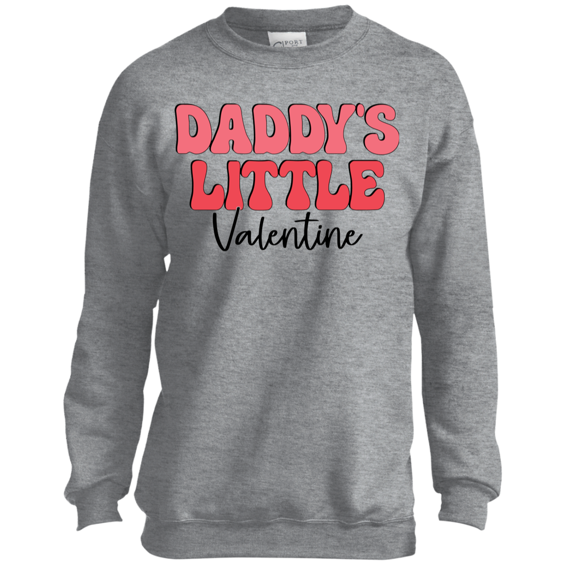 Daddy's Little Valentine | Youth Crewneck Sweatshirt