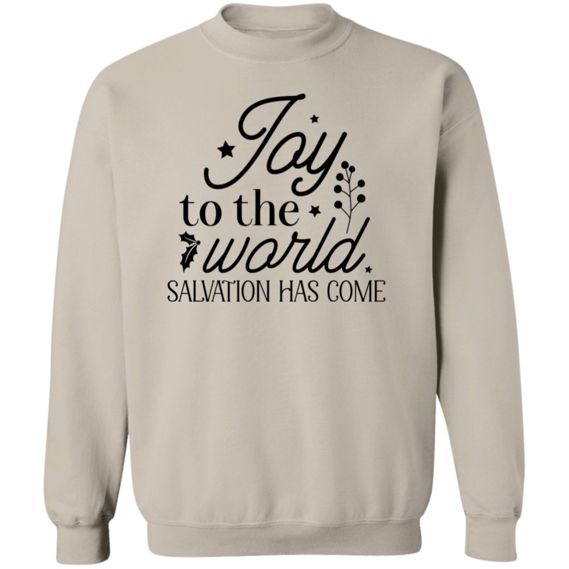 JOY TO THE WORLD SALVATION HAS COME SWEATSHIRT, Christian Christmas sweater, Jesus sweatshirt