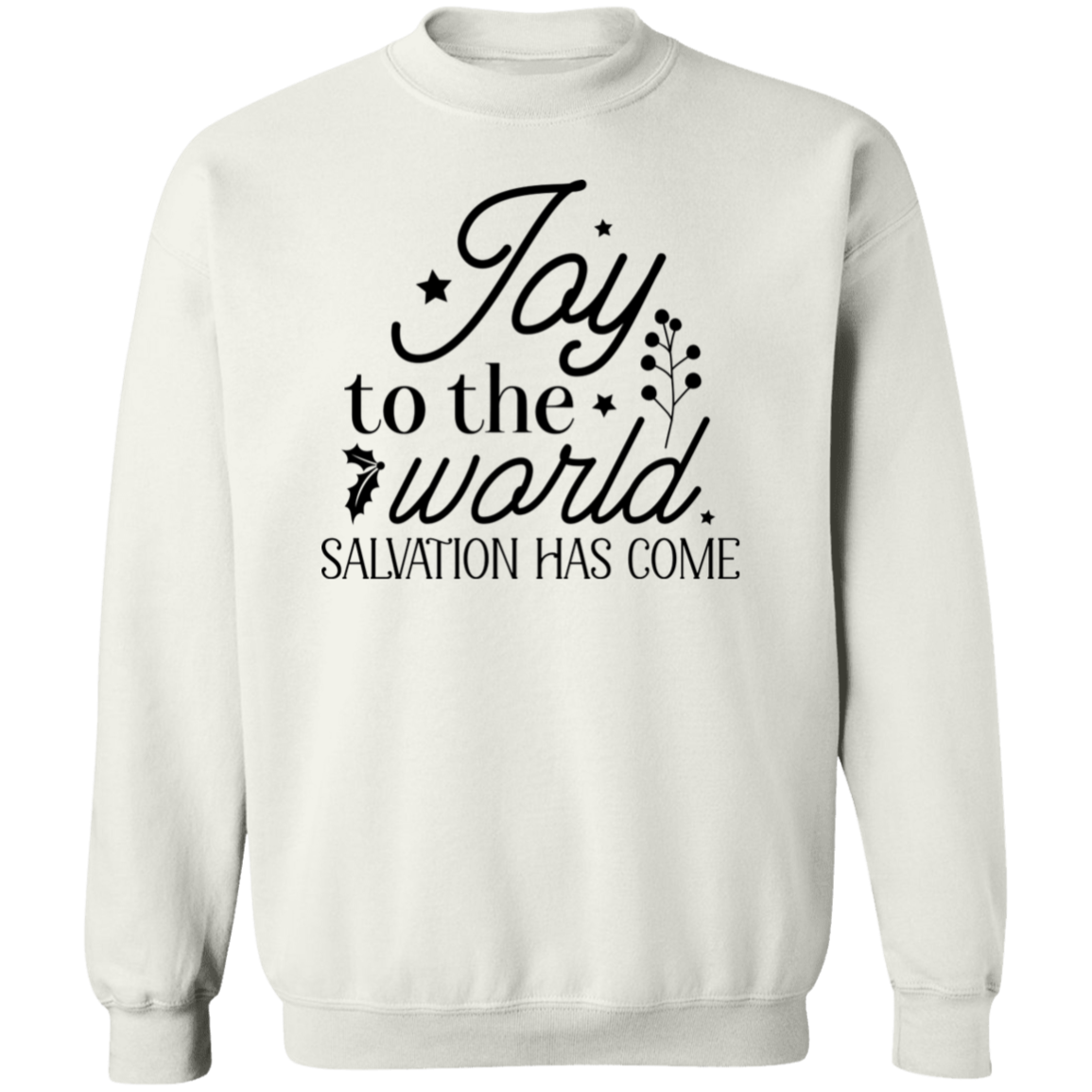 JOY TO THE WORLD SALVATION HAS COME SWEATSHIRT, Christian Christmas sweater, Jesus sweatshirt